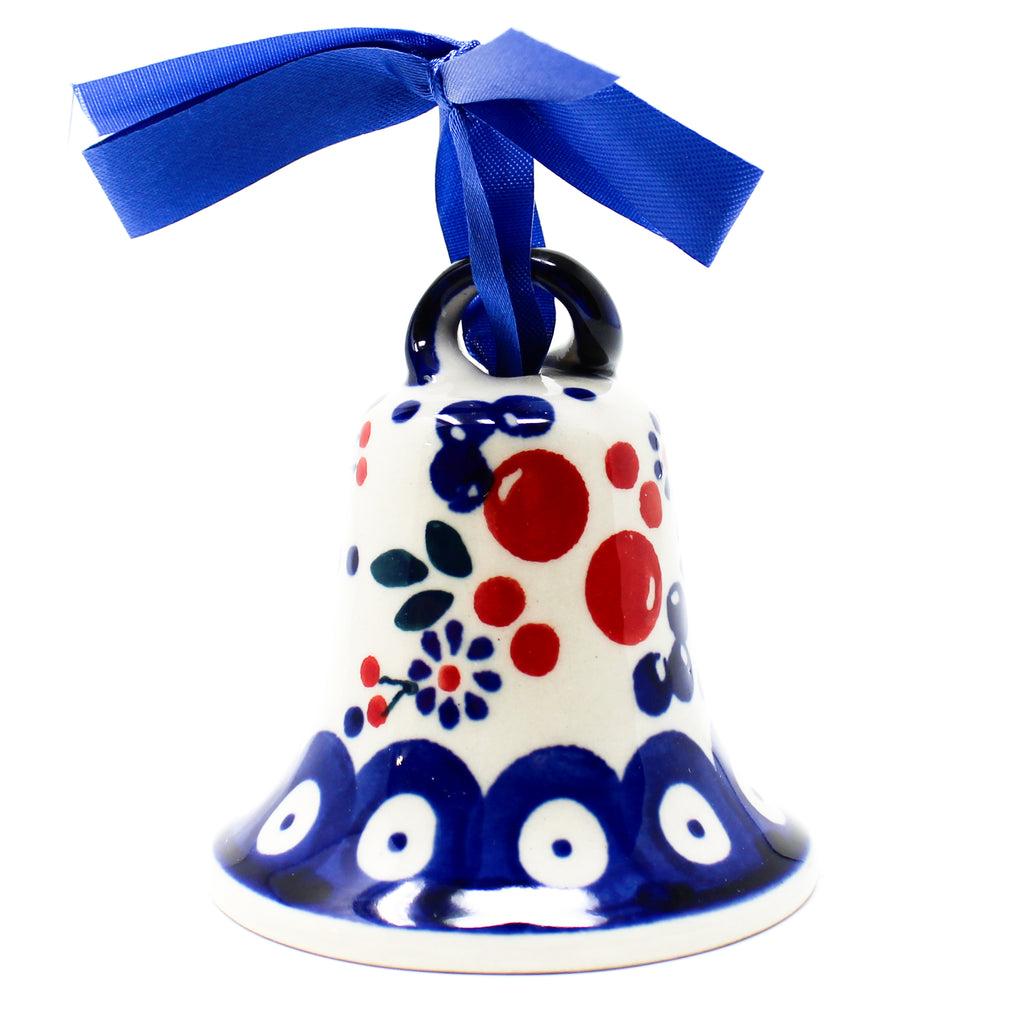 Large Bell-Ornament in Traditional Cherries