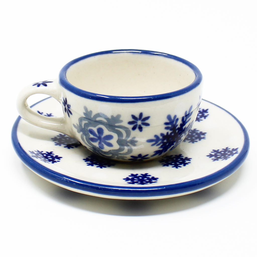 Teacup-Ornament in Blue Winter