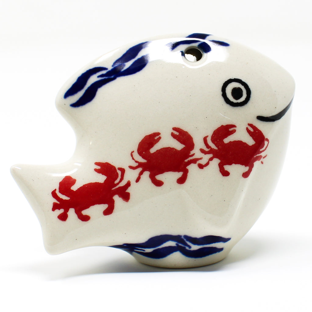 Puffer Fish-Ornament in Red Crab