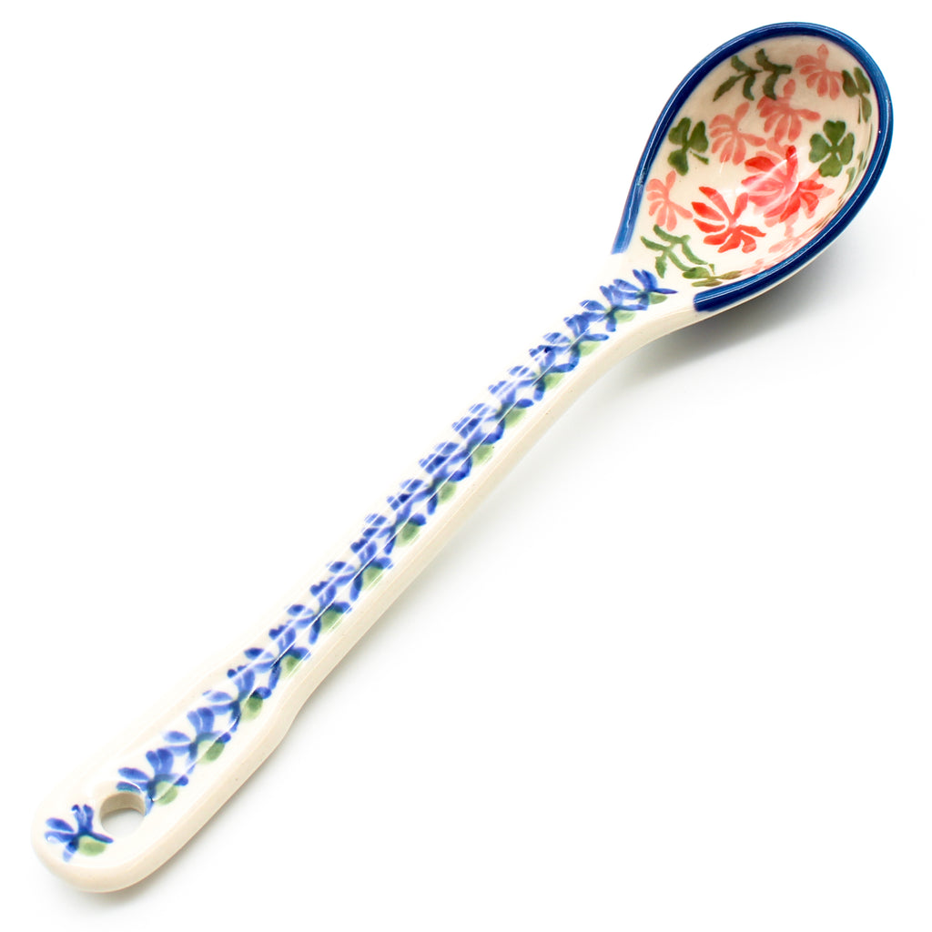 Salt Spoon in Coral Thistle