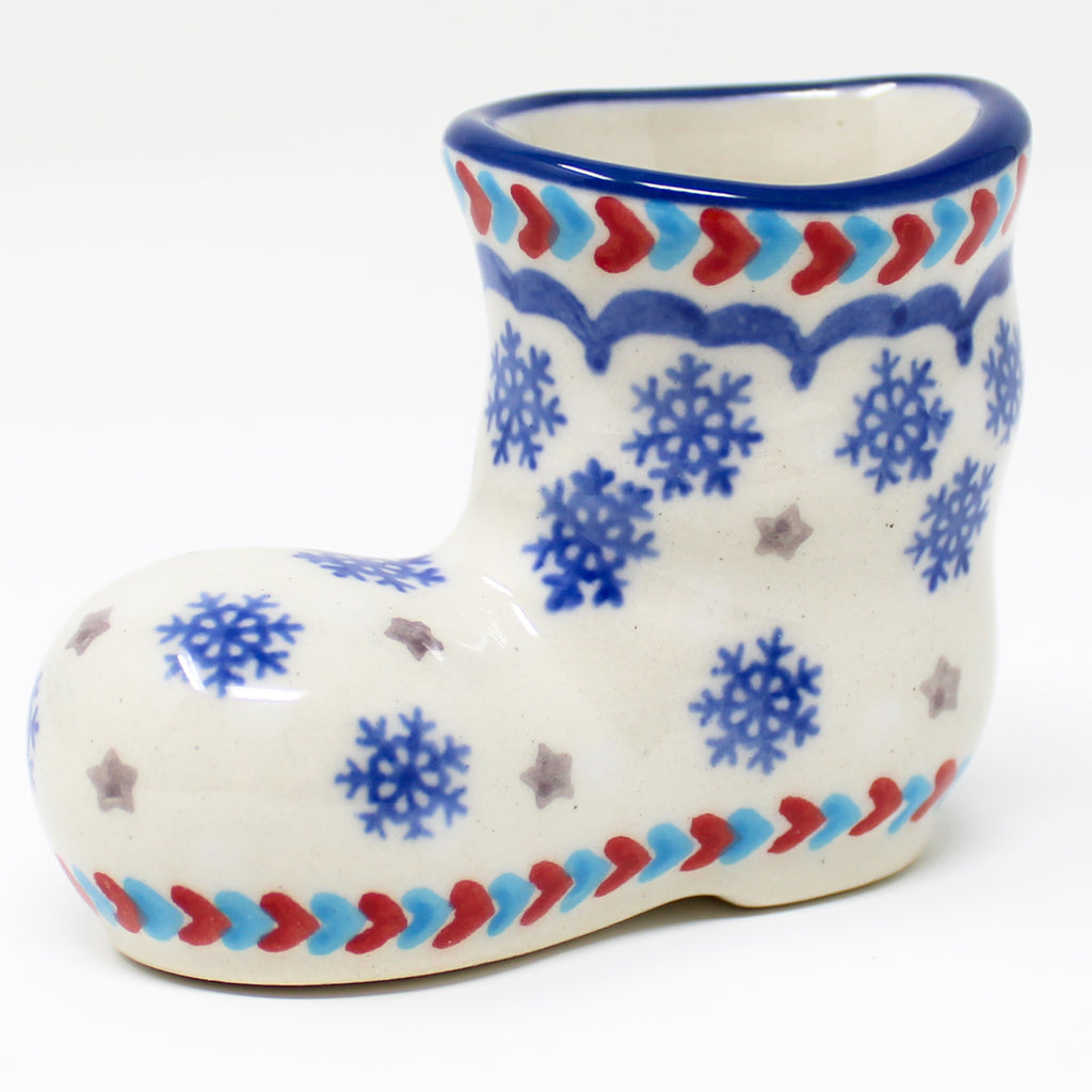 Boot-Ornament in Falling Snow