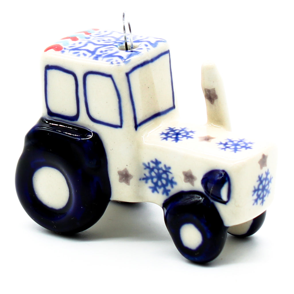 Tractor-Ornament in Falling Snow