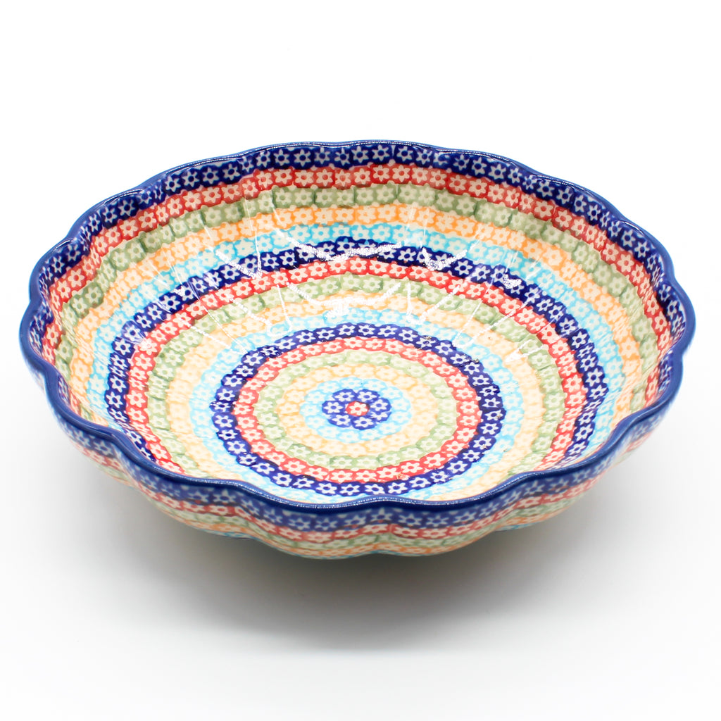 Shell Bowl 6.5" in Multi-Colored Flowers