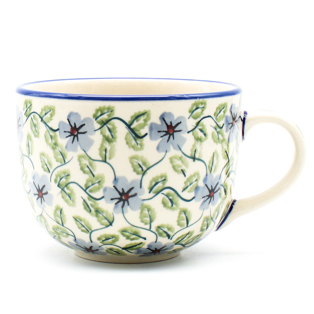 Latte Cup 16 oz in Blue Clematis