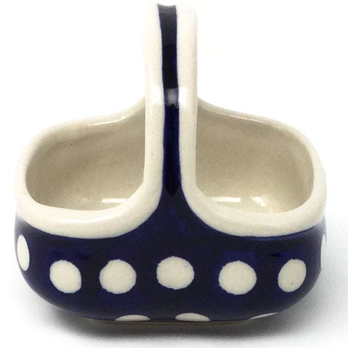 Jewelry Basket-Miniature in White Polka-Dot