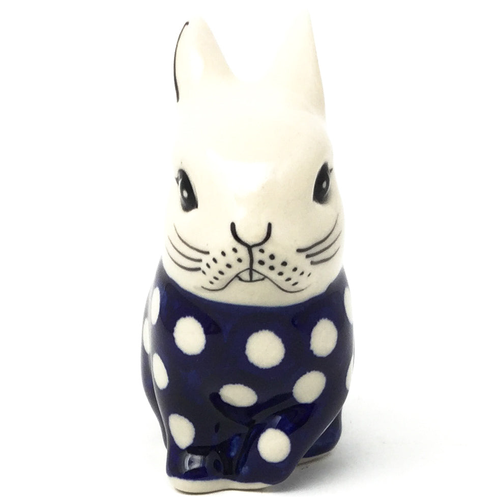 Lg Rabbit-Miniature in White Polka-Dot