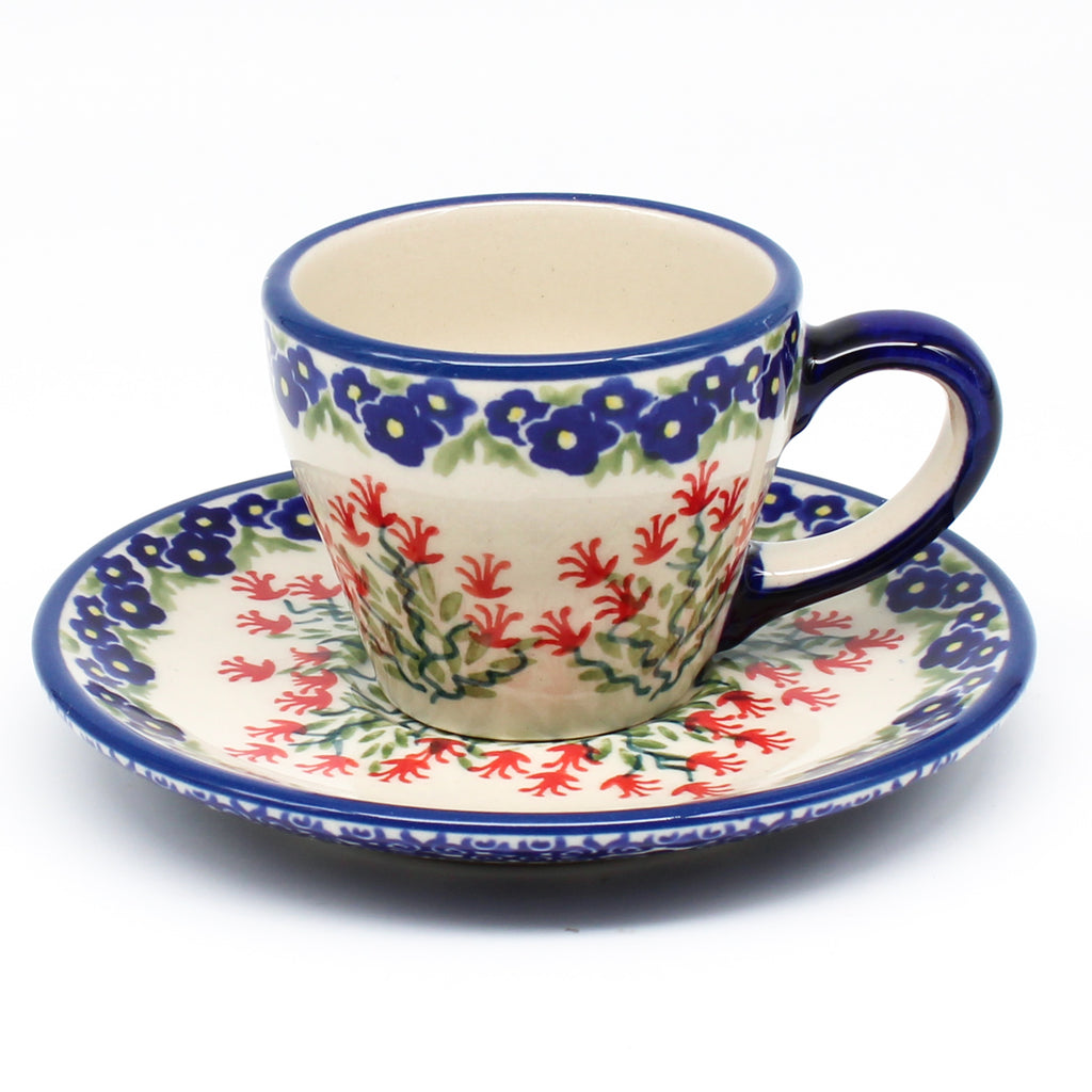 Espresso Cup w/Saucer 2 oz in Field of Flowers