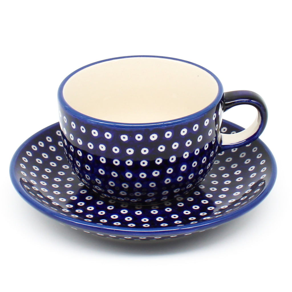 Cappuccino Cup w/Saucer 6.5 oz in Blue Elegance