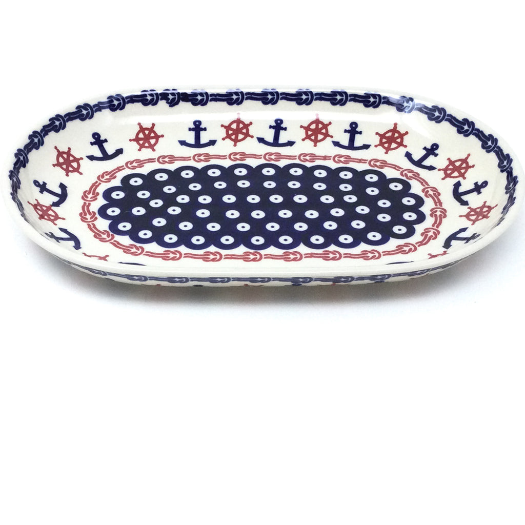Md Oval Platter in Red Helm