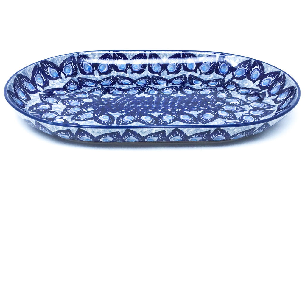 Lg Oval Platter in Peacock Glory