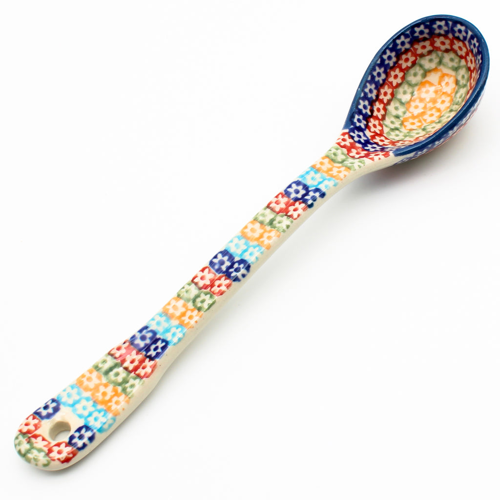 Salt Spoon in Multi-Colored Flowers