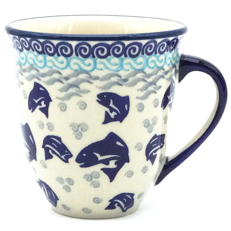 Lg Bistro Cup 16 oz in Blue Fish