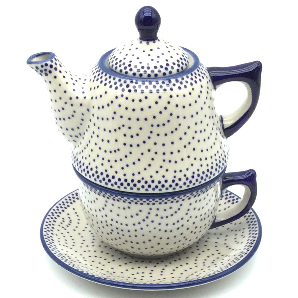 Teapot w/Cup & Saucer in Simple Elegance