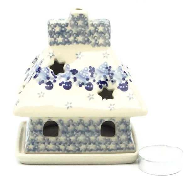 House Tea Candle Holder in Holiday Bells