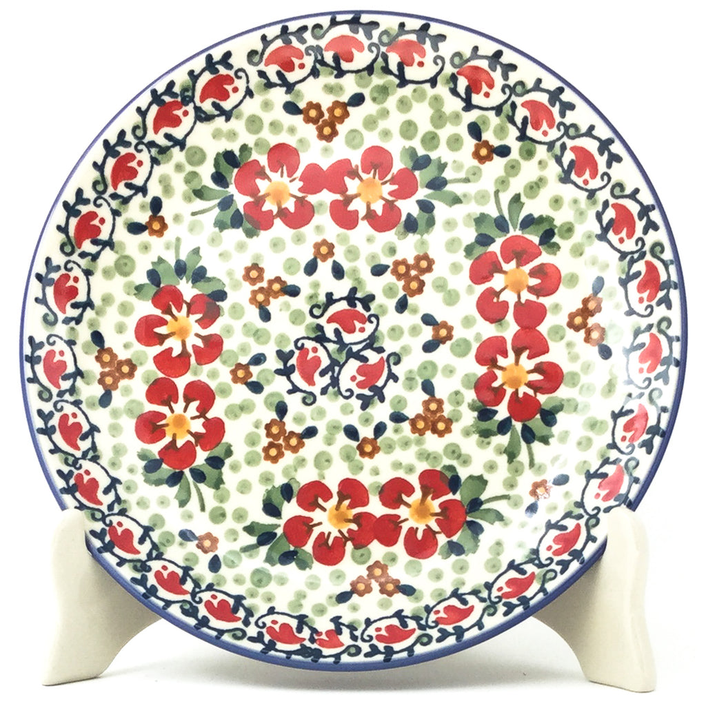 Luncheon Plate in Red Poppies