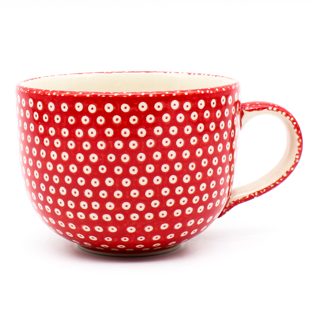 Latte Cup 16 oz in Red Elegance
