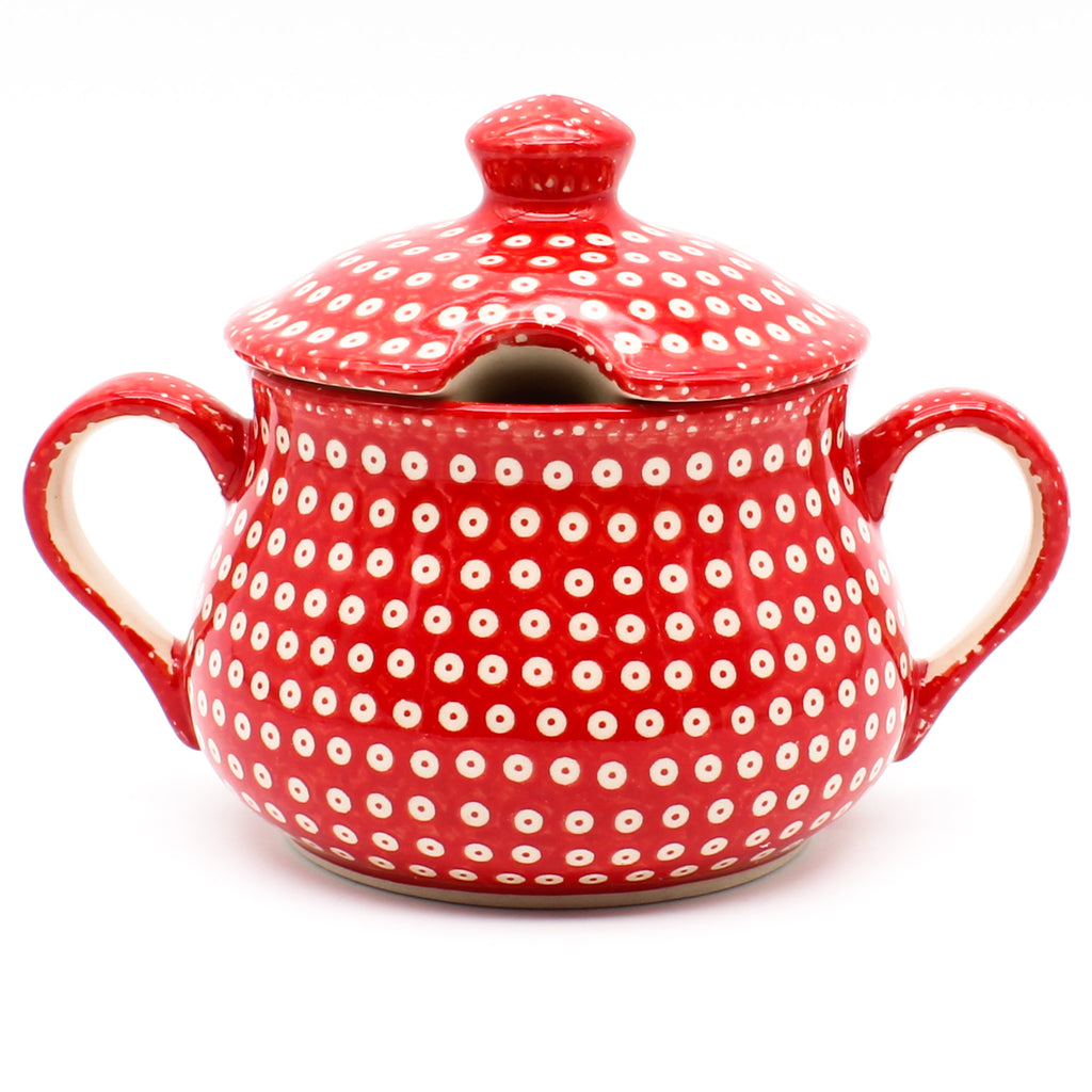 Family Style Sugar Bowl 14 oz in Red Elegance
