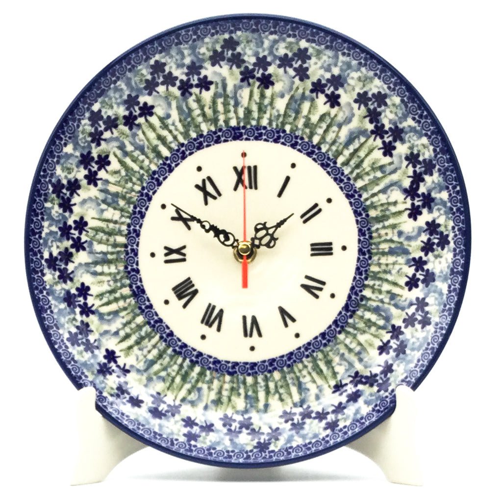 Plate Wall Clock in Alpine Blue