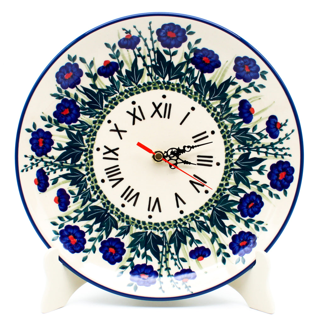 Plate Wall Clock in Gil's Blue