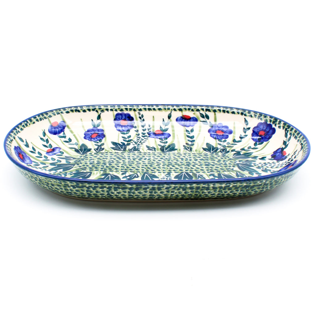 Sm Oval Platter in Gil's Blue