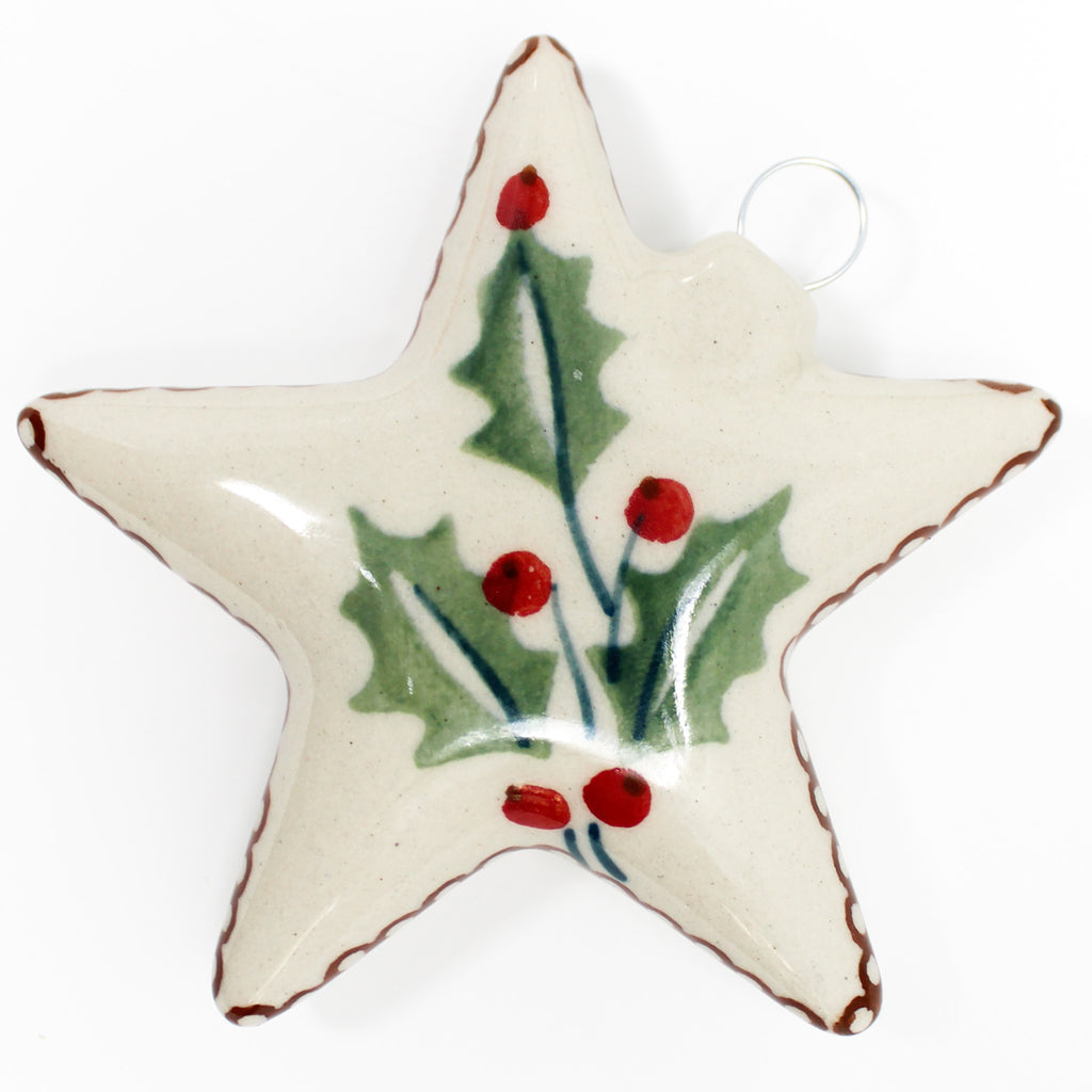 Round Star-Ornament in Holly
