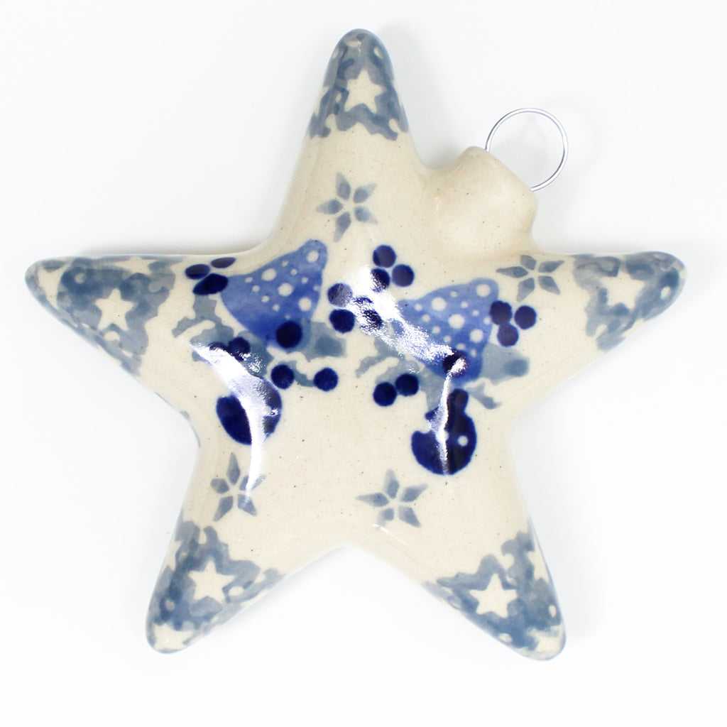 Round Star-Ornament in Holiday Bells
