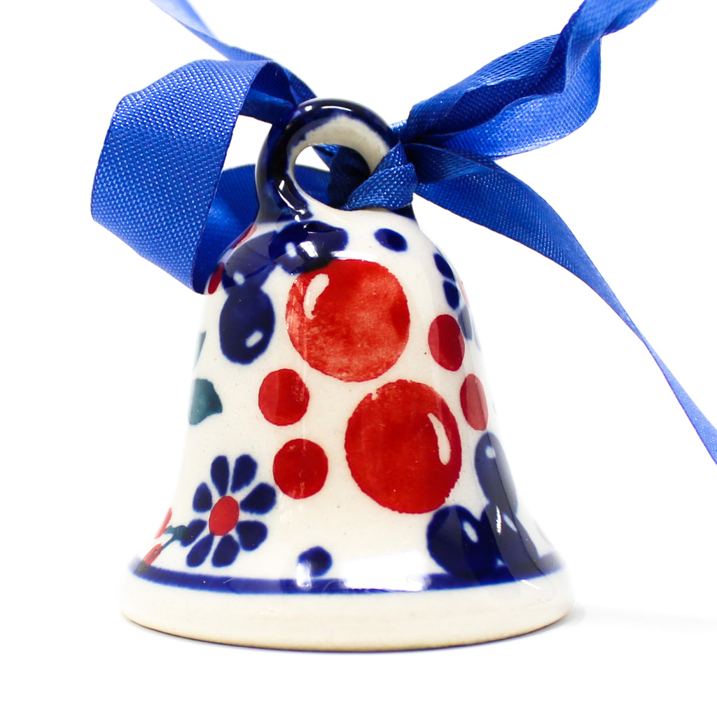 Little Bell-Ornament in Traditional Cherries