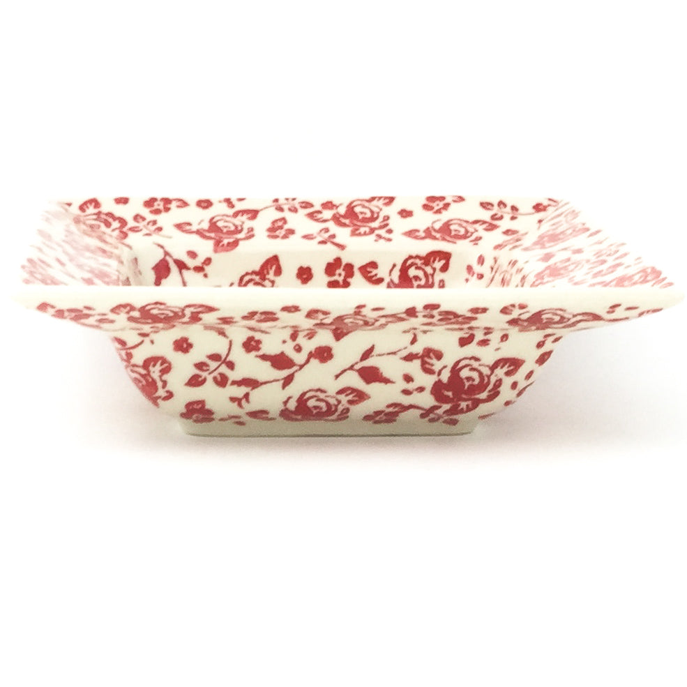 Square Soup Plate in Antique Red