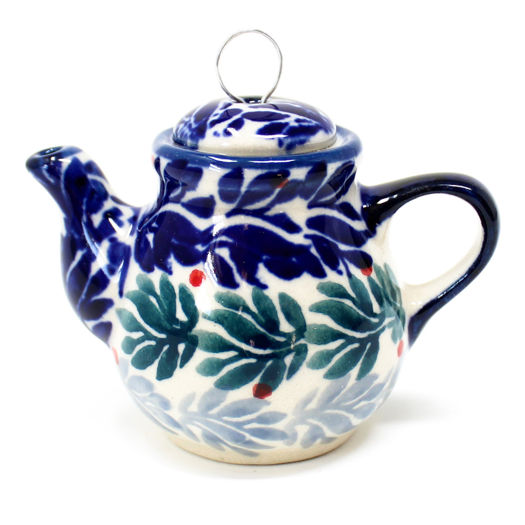 Teapot-Ornament in Spruce Garland