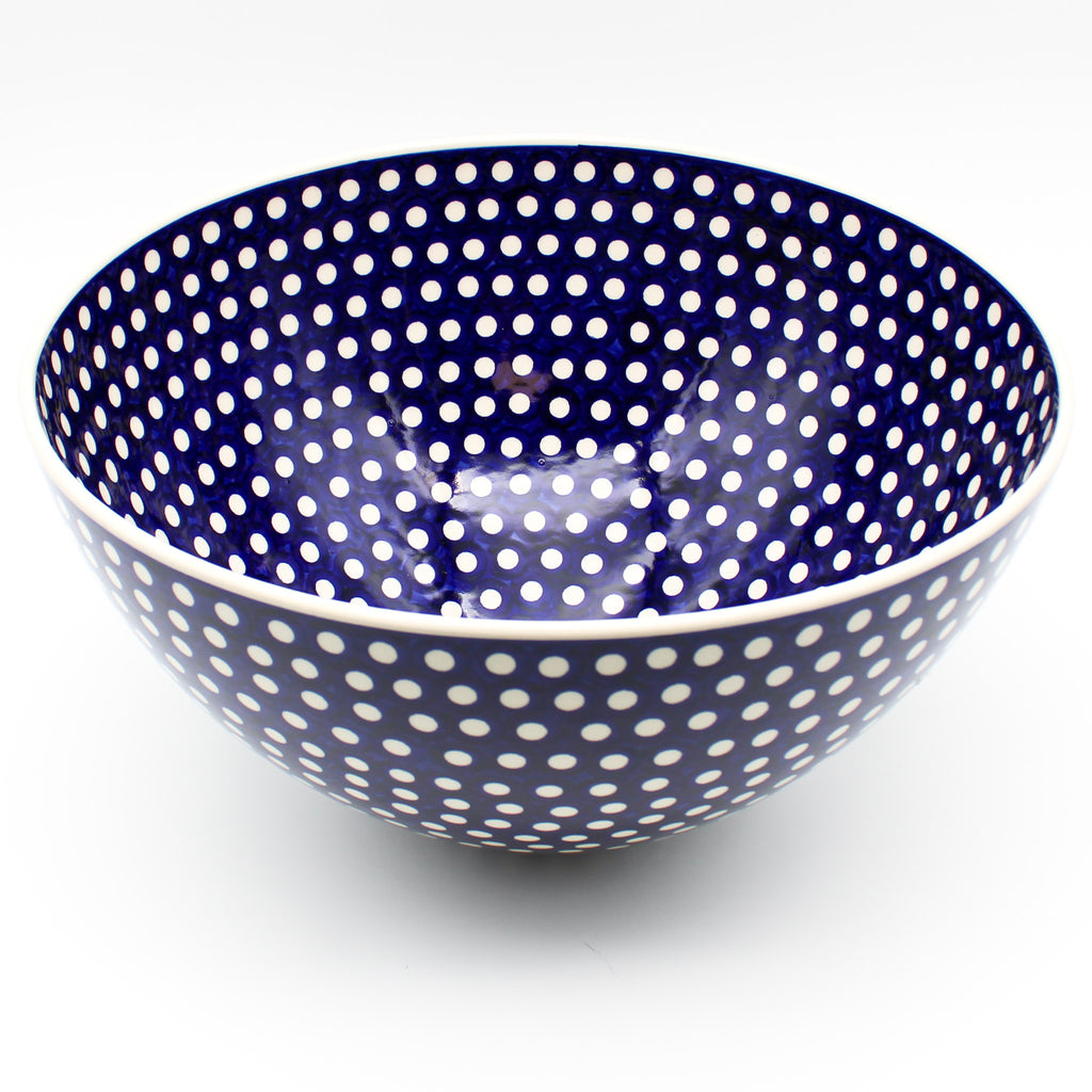 Giant Bowl in White Polka-Dot