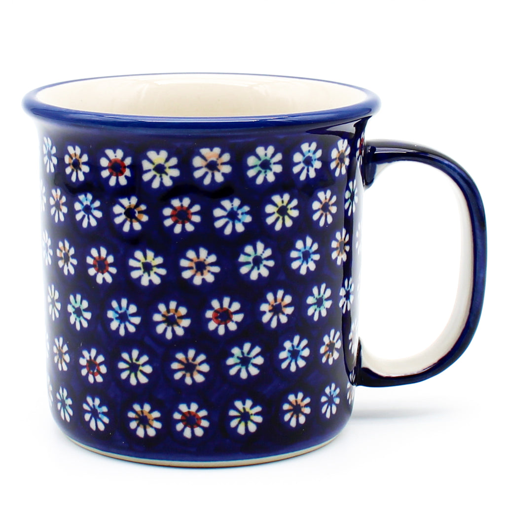 Straight Cup 12 oz in Tiny Flowers on Blue