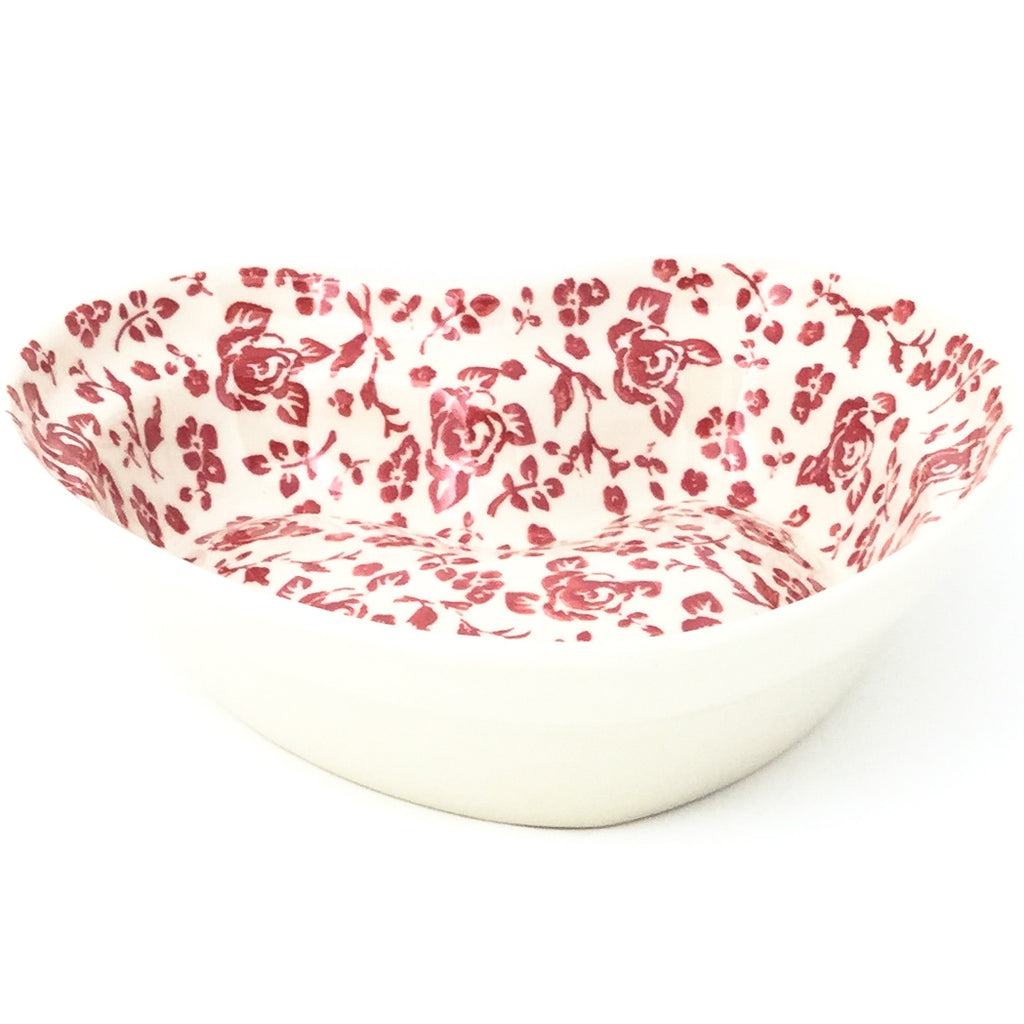 Lg Hanging Heart Dish in Antique Red