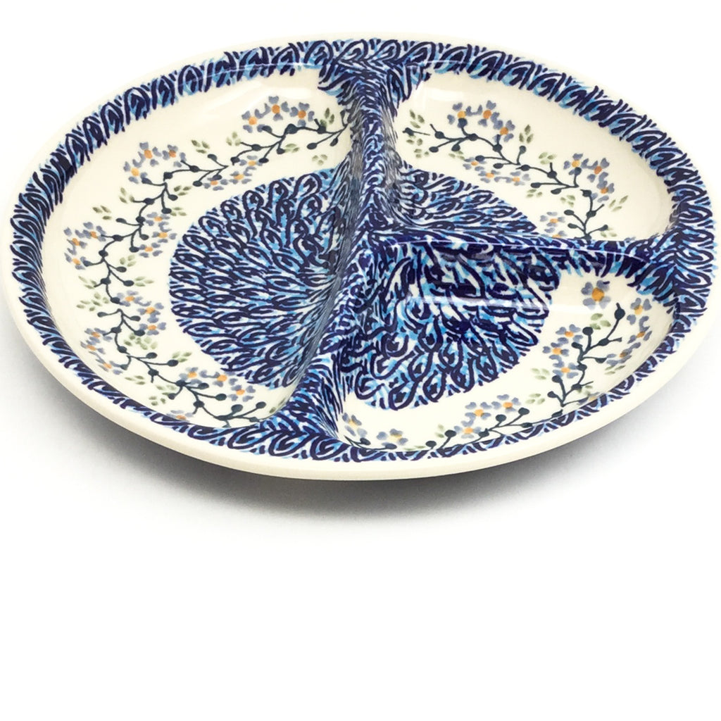 Divided Plate in Blue Meadow