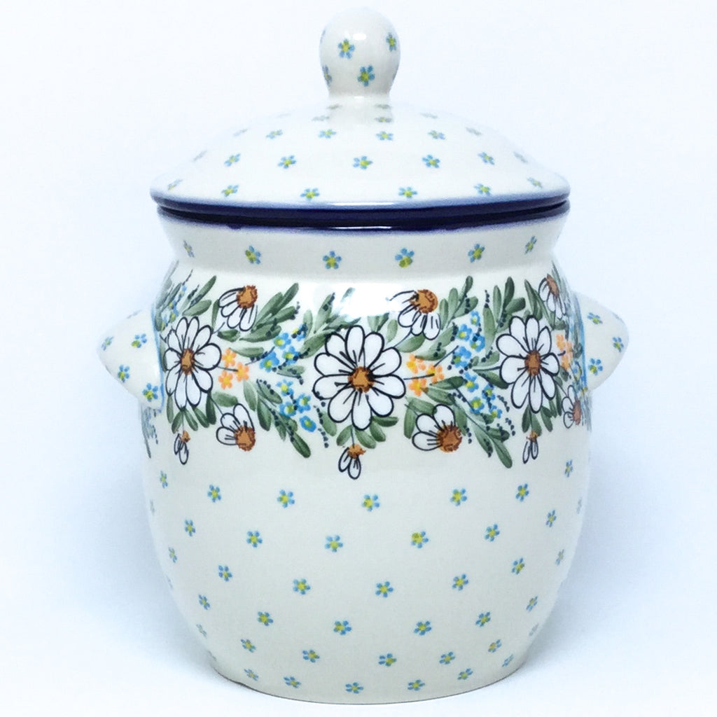 Lg Canister w/Handles in Spectacular Daisy