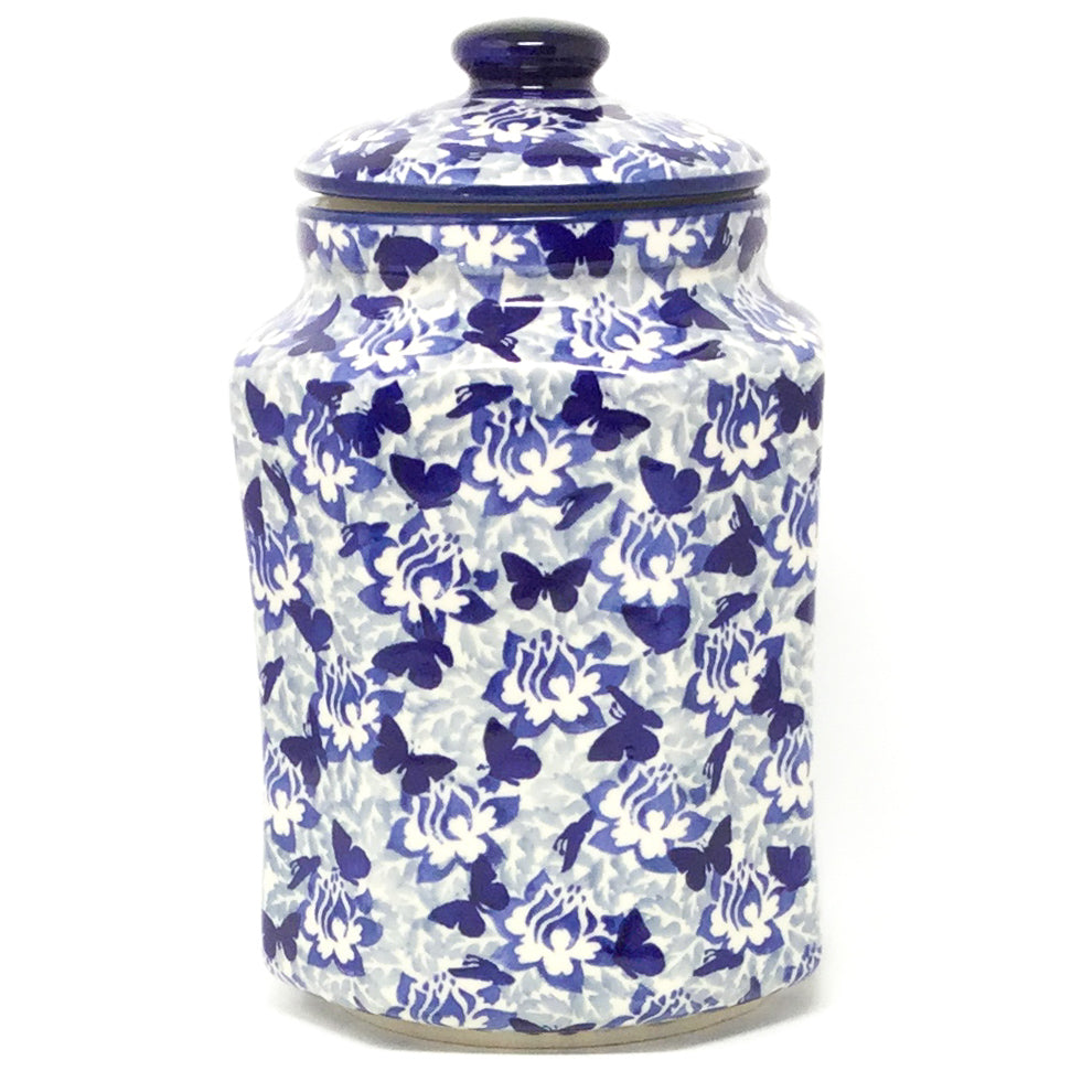 Lg Airtight Canister in Blue Butterfly