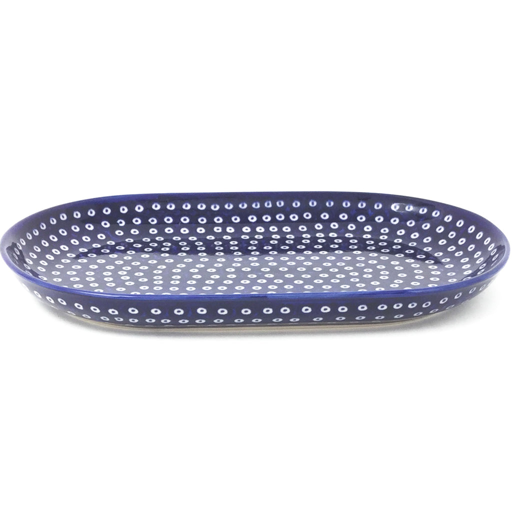 Tiny Oval Platter in Blue Elegance
