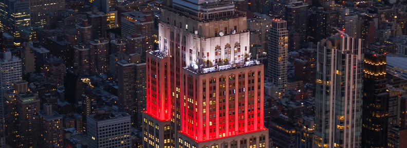 Empire State Building Shining in Red and White in Honor of Polish Independence Day