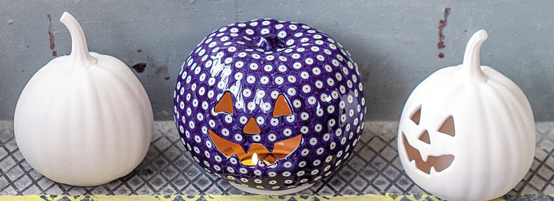 Polish pottery pumpkins