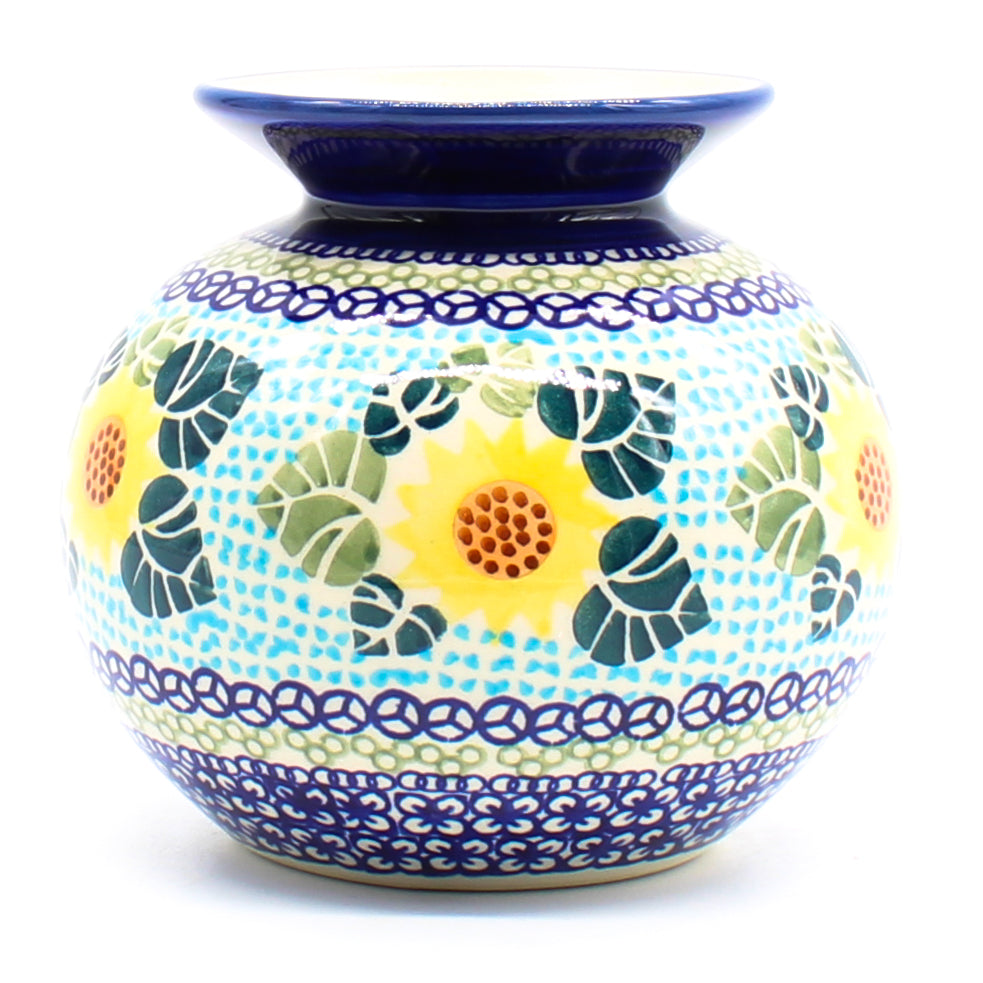 Round Vase in Ukrainian Sunflower