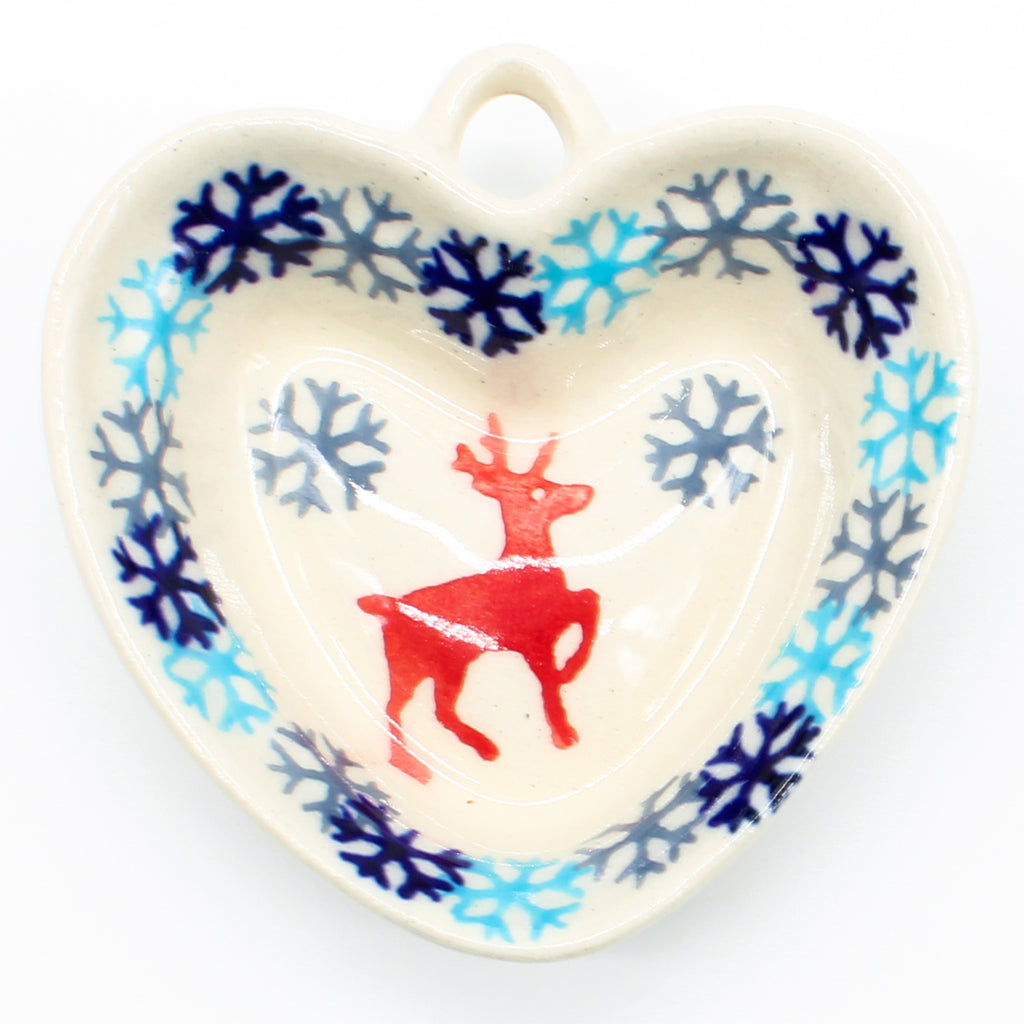 Tiny Heart-Ornament in Winter Reindeer