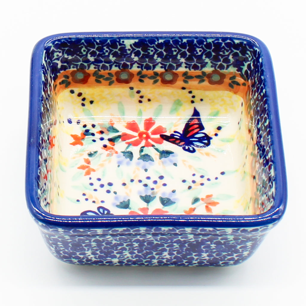 Tiny Sq. Bowl 8 oz in Butterfly Meadow