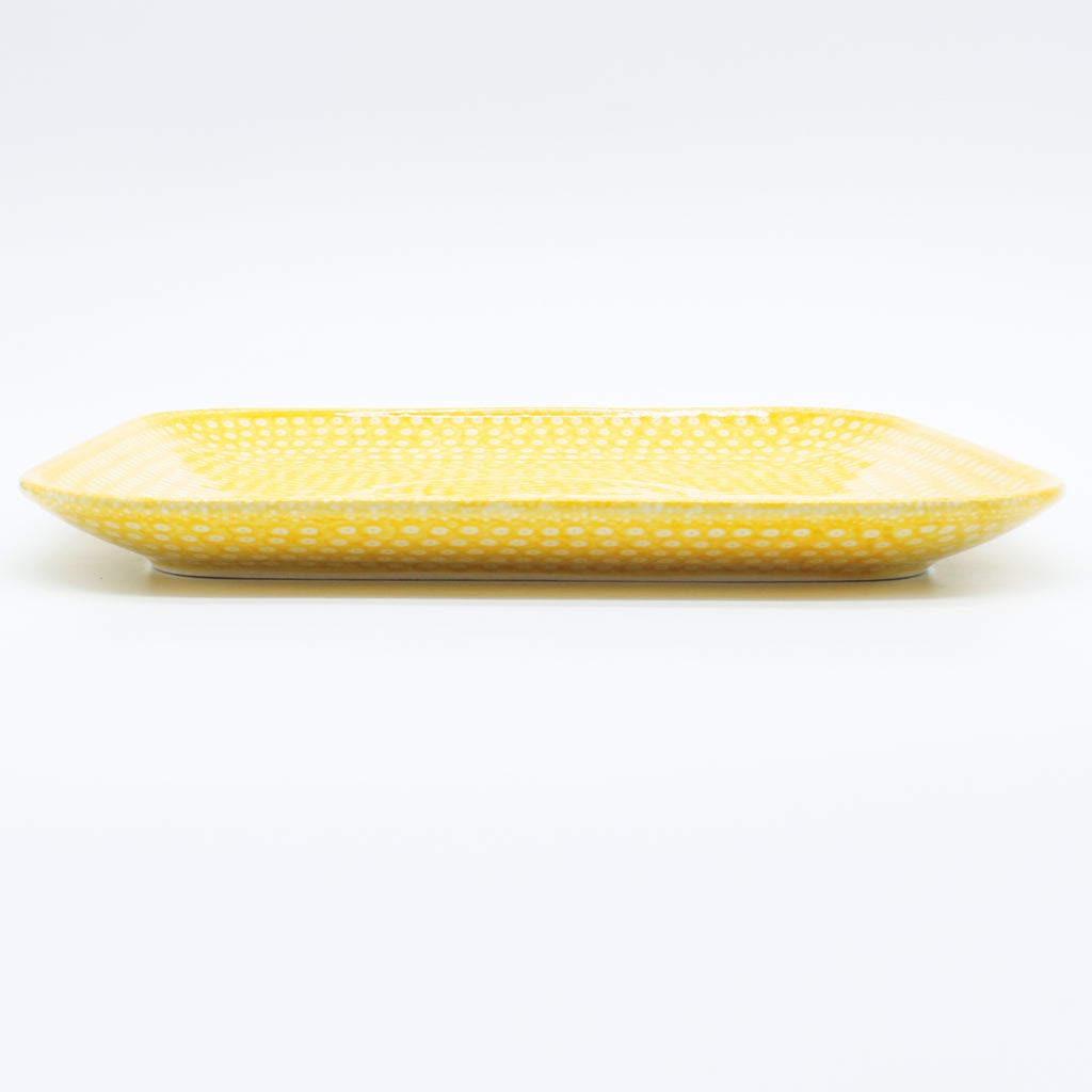 Square Sushi Platter 11" in Yellow Elegance