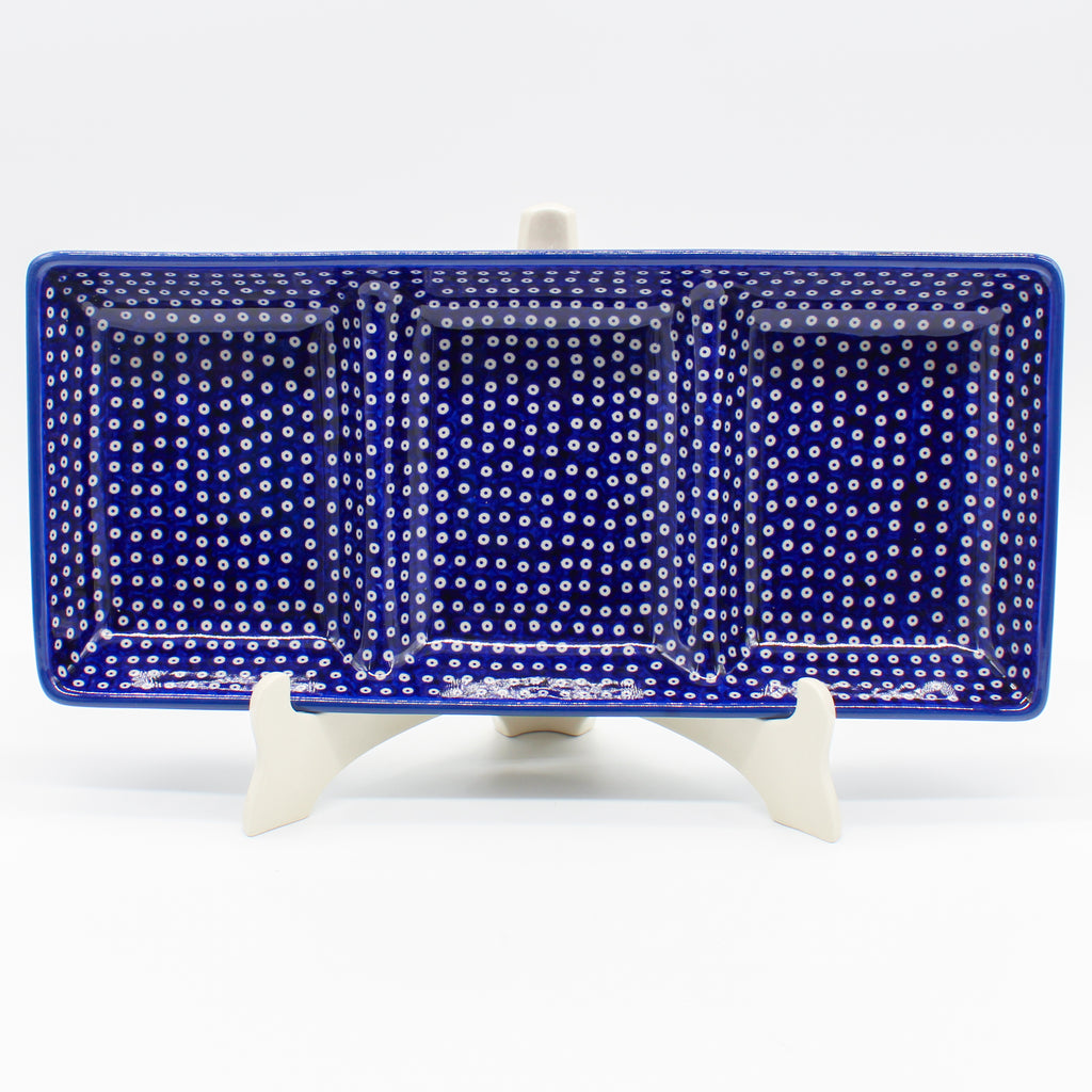 Rectangular Divided Server in Blue Elegance