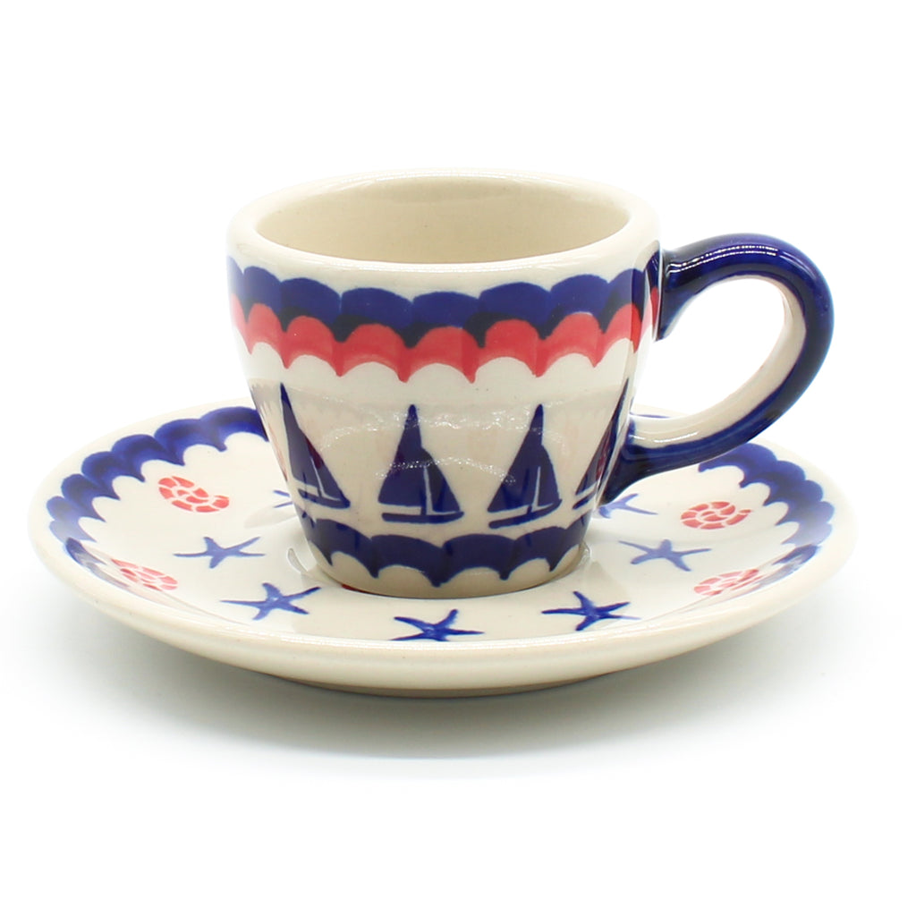 Espresso Cup w/Saucer 2 oz in Blue Sail