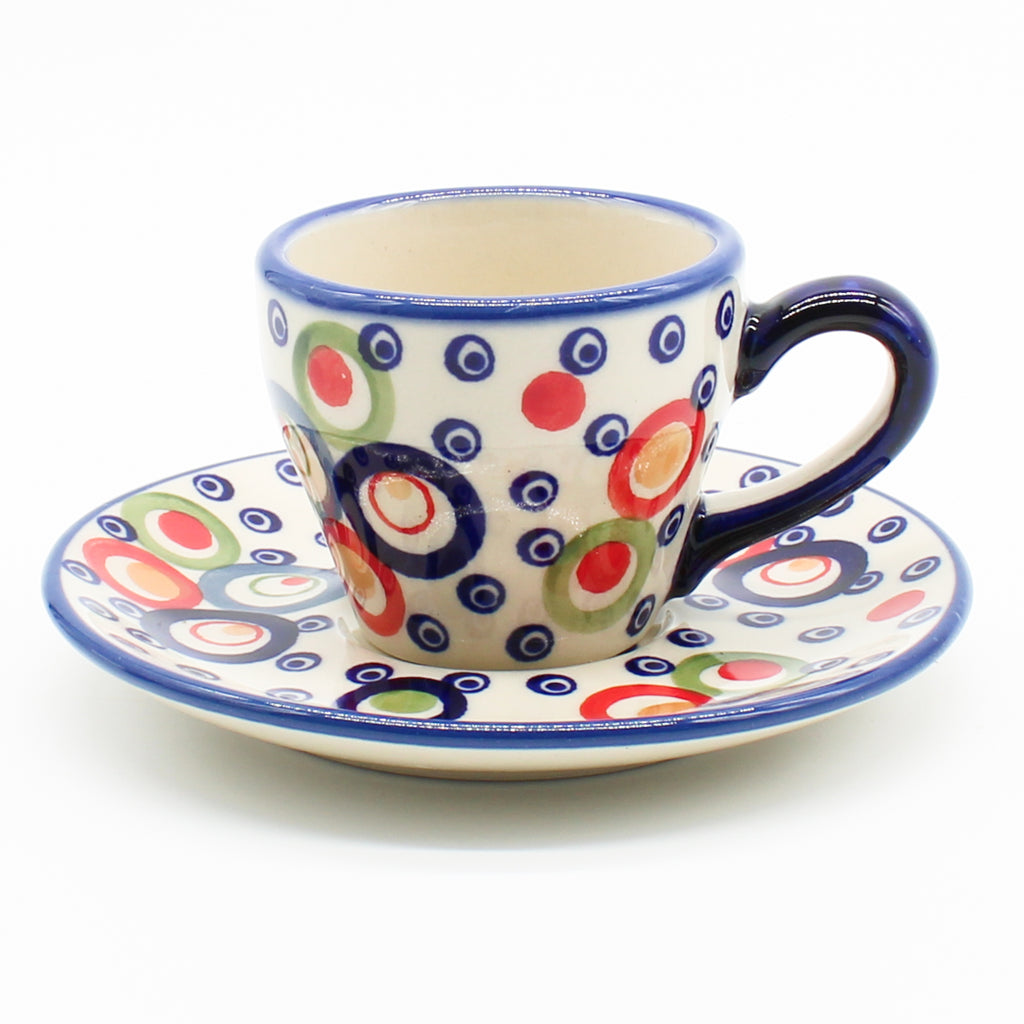 Espresso Cup w/Saucer 2 oz in Modern Circles