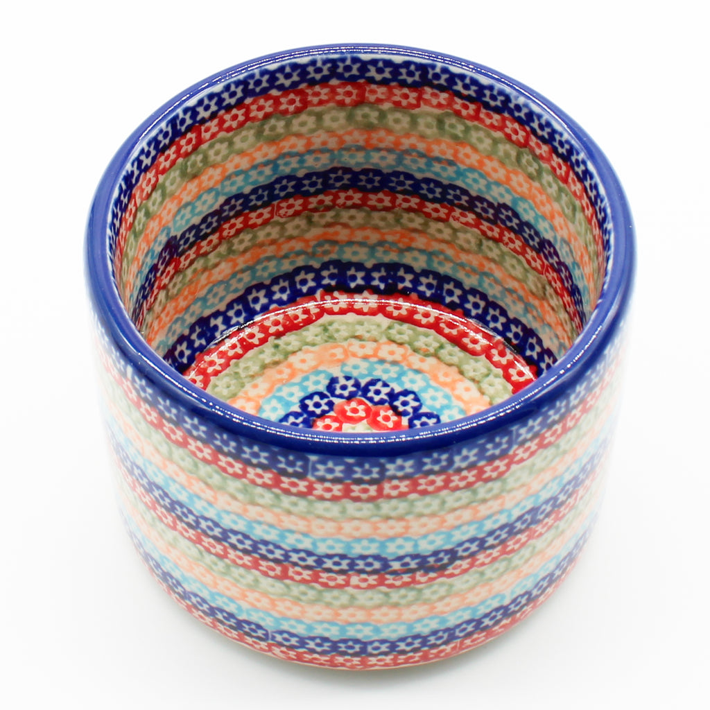 Modern Bowl 8 oz in Multi-Colored Flowers