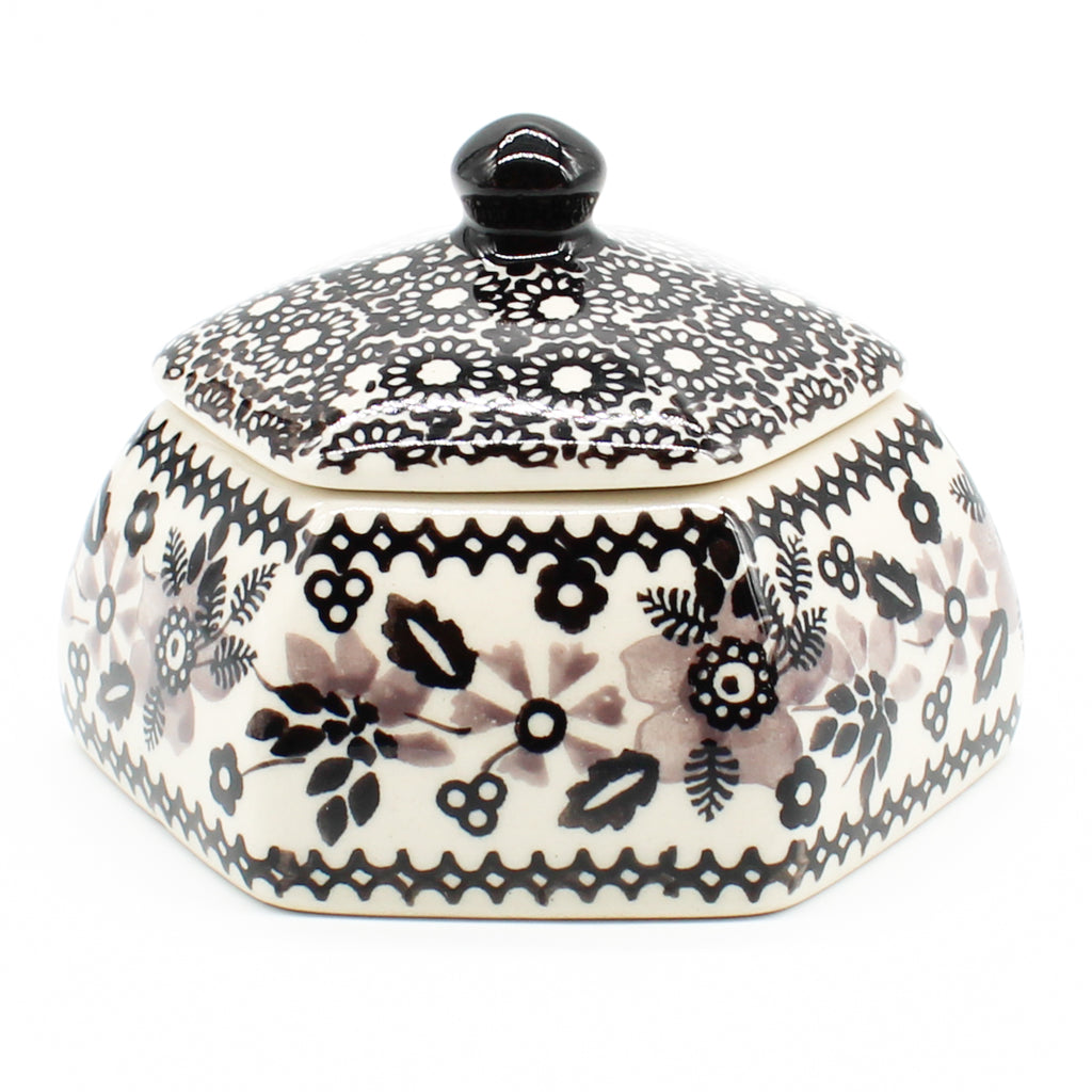 Trinket Box 4 oz in Gray & Black