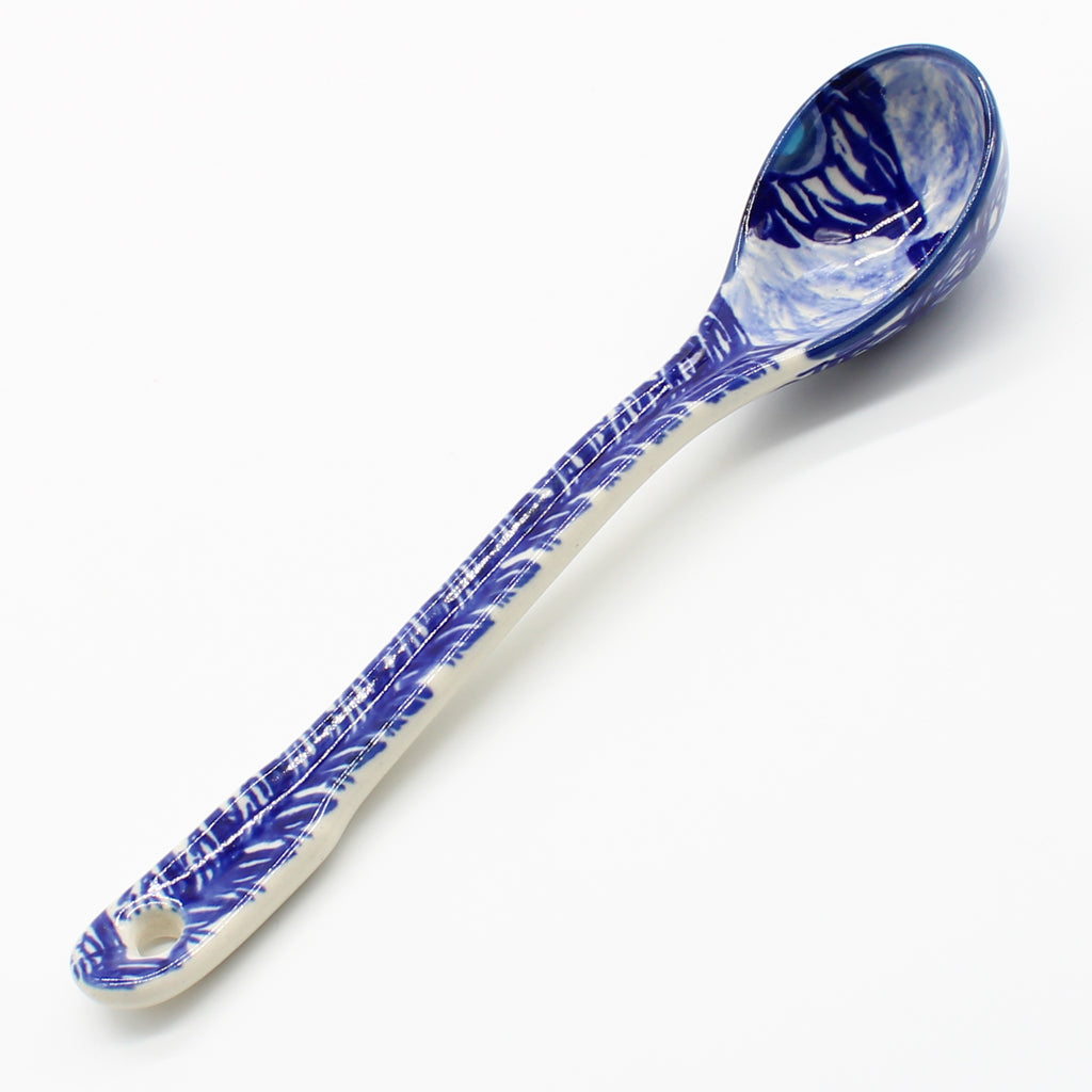 Salt Spoon in Peacock Glory