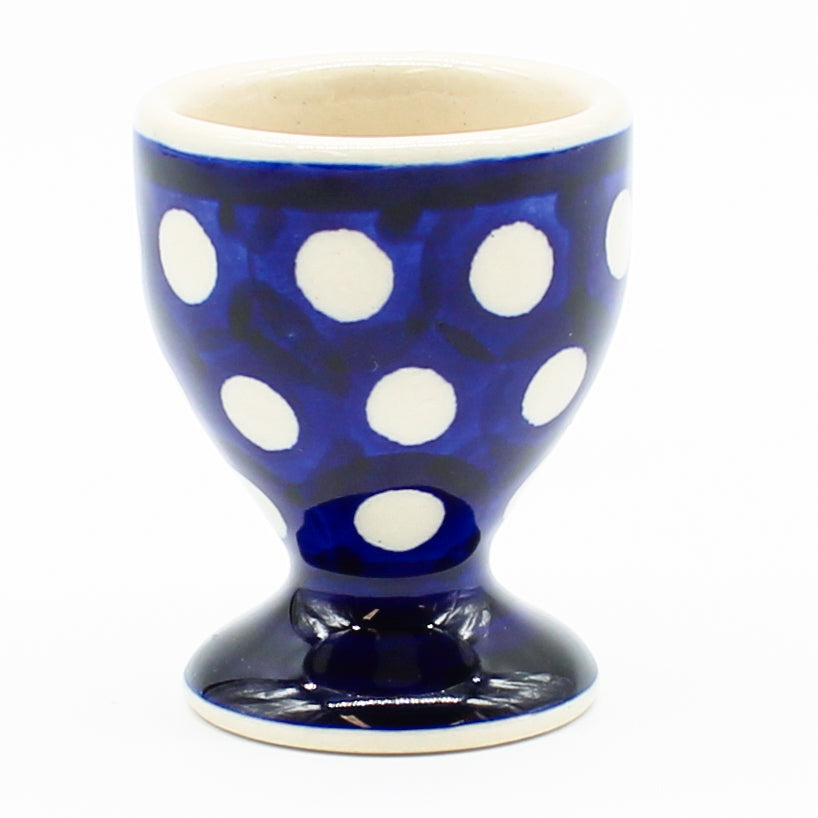 Soft Boiled Egg Cup in White Polka-Dot