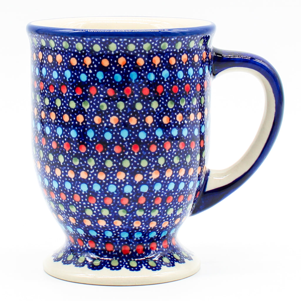 Pedestal Cup 12 oz in Multi-Colored Dots